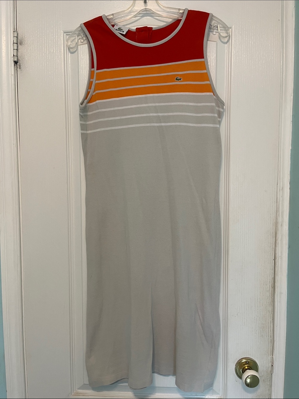 Vintage Lacoste Citrus Striped Tennis Dress